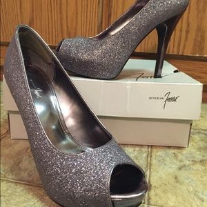 Glitter Silver Heels